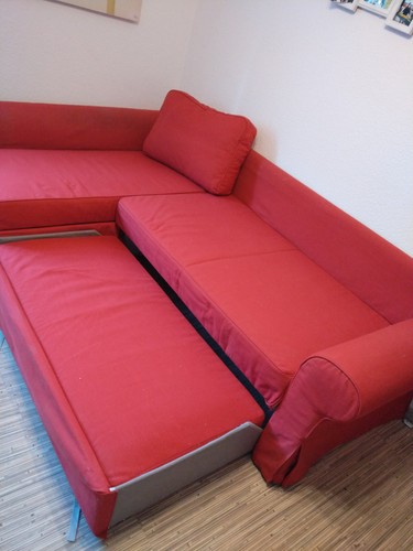 Rote schlafcouch mit - rote,