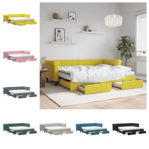 Tagesbett ausziehbar samt - tagesbett,