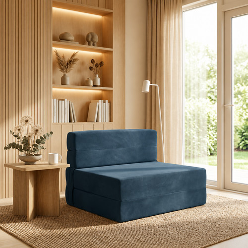 Samt klappsofa faltsofa - ,