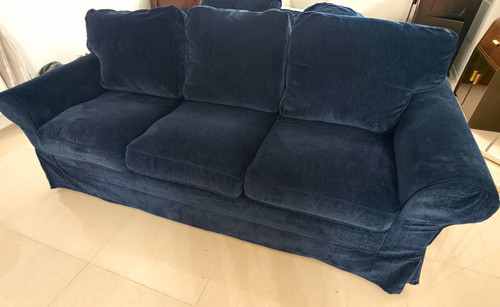 Schlafsofa sitzer blau - schlafsofa,
