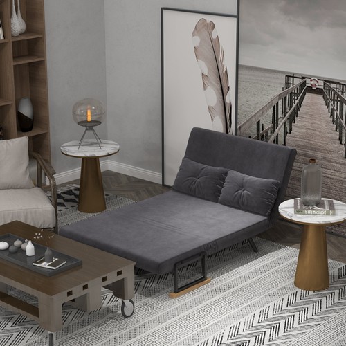 Homcom schlafsofa zweisitzer - schlafsofa,,
