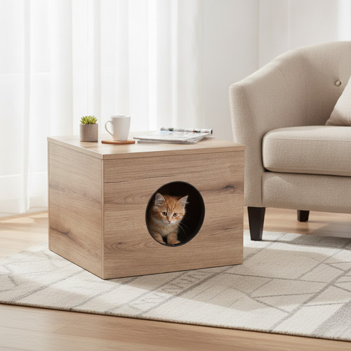 Couchtisch eiche katze - couchtisch,