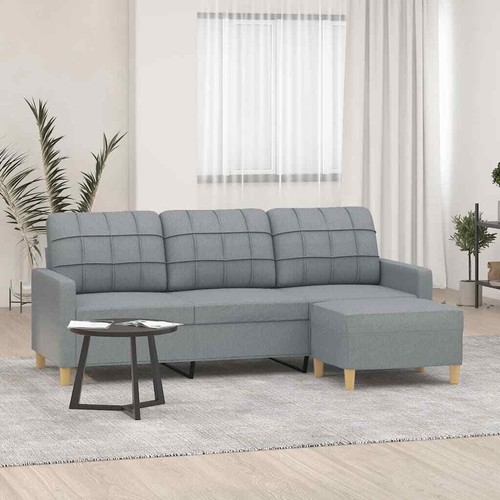 Sitzer sofa mit hockerstoff - 3-sitzer-sofa,