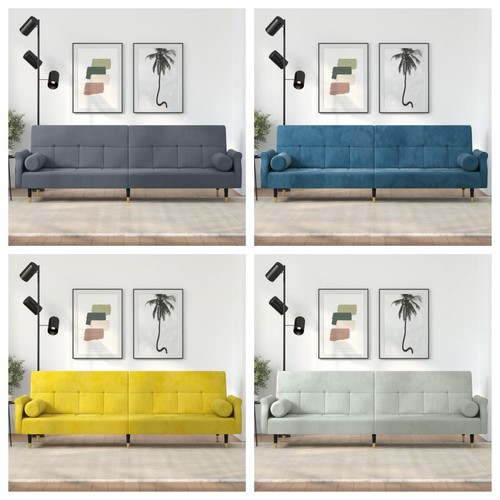 Schlafsofa mit kissen samt - schlafsofa,